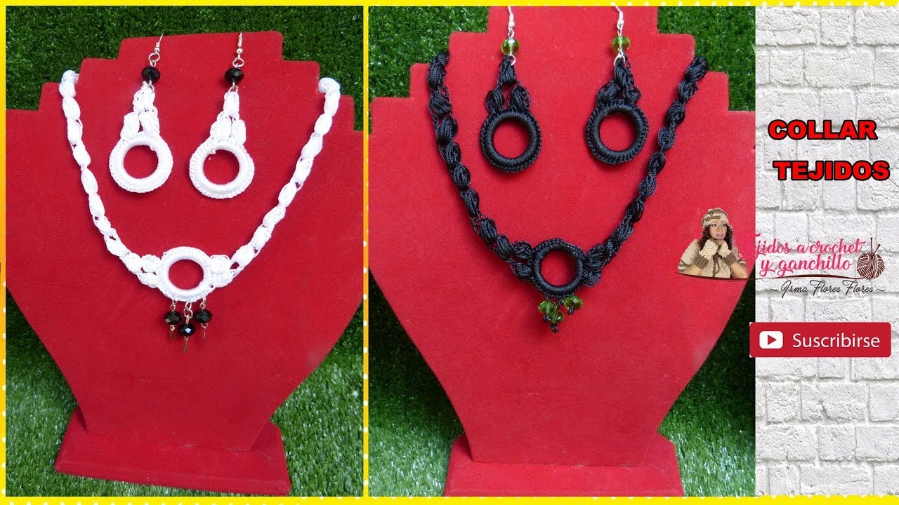 COLLAR TEJIDO A CROCHET/ TEJIDOS CON HILO CLALVE