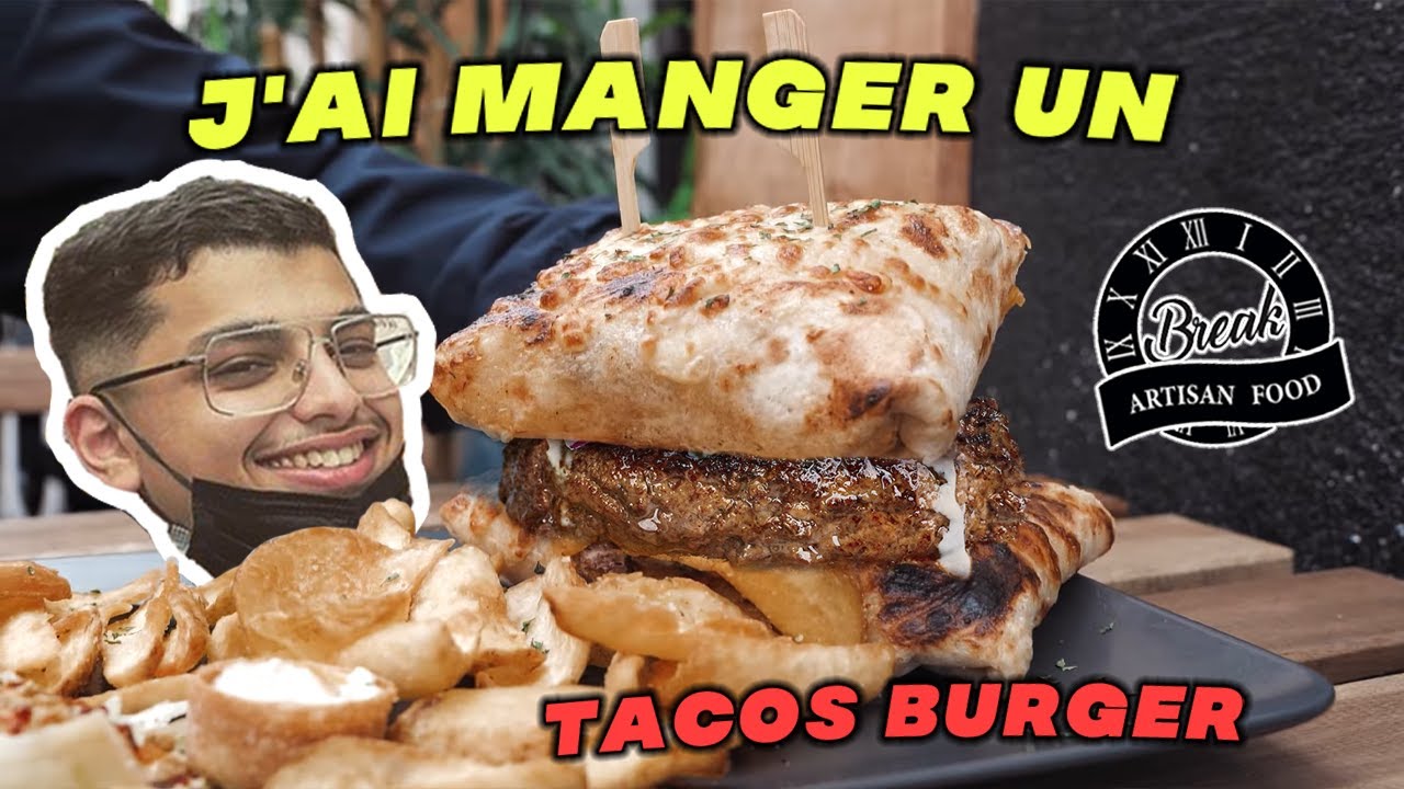 J'AI MANGER UN TACOS BURGER CHEZ LE BREAK A LYON VILLEURBANNE - Shop ton s'dalle (Episode 1)