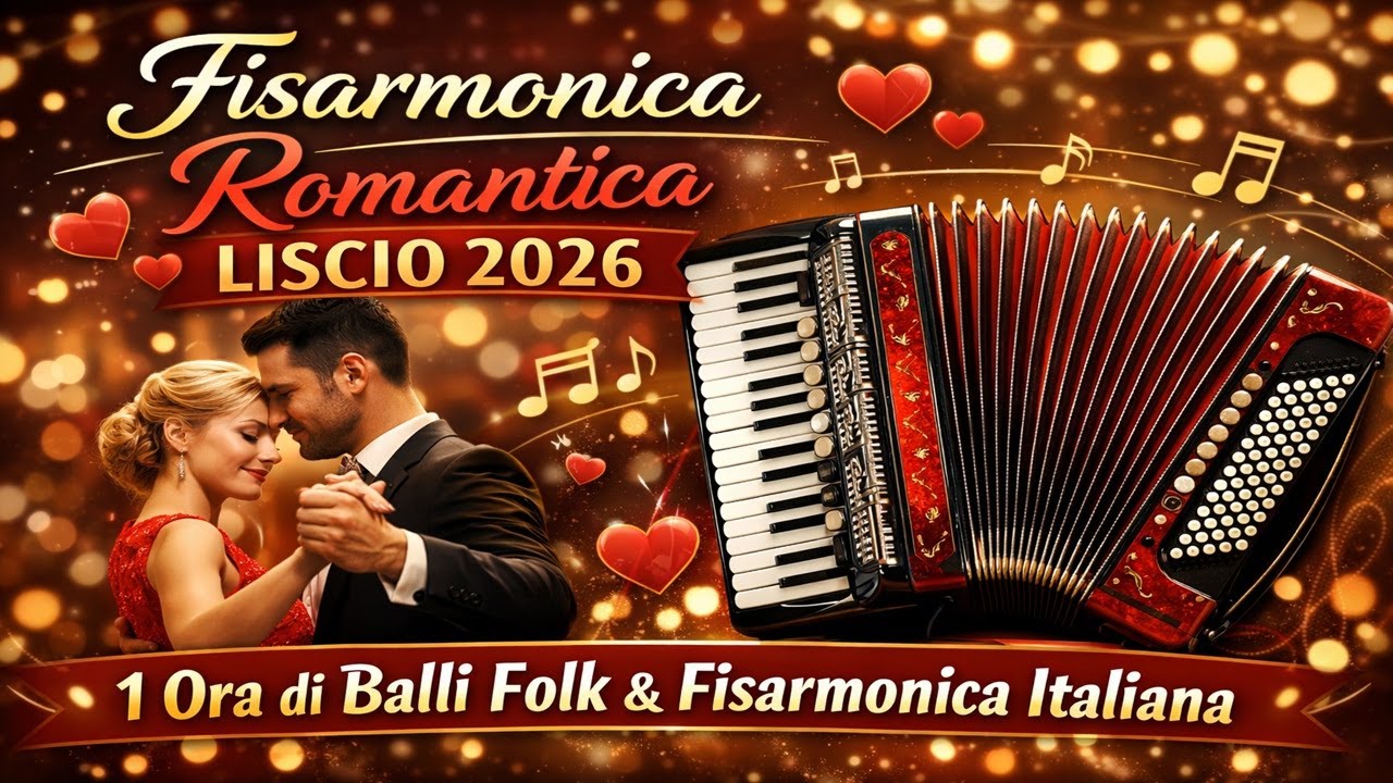 Fisarmonica Romantica | Liscio 2026 | 1 ora Balli Folk & Fisarmonica Italiana | Valzer, Mazurka, Fox