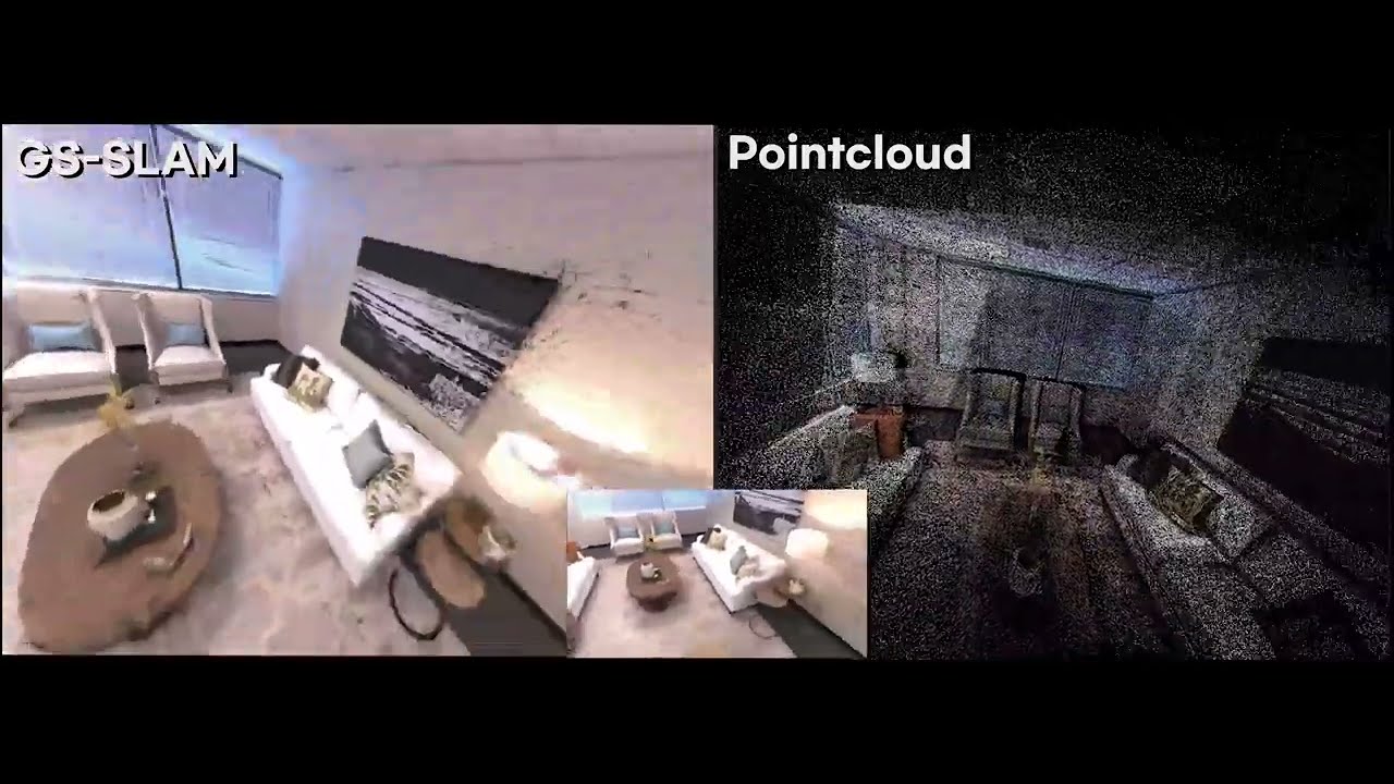 3D Gaussian splatting SLAM Demo (real-time RGBD GSI SLAM)