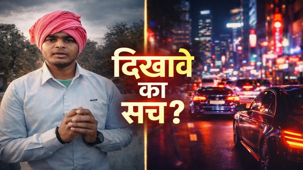 शहर की चमक या ज़िंदगी का अंधेरा? 😱  #AkashUP65official