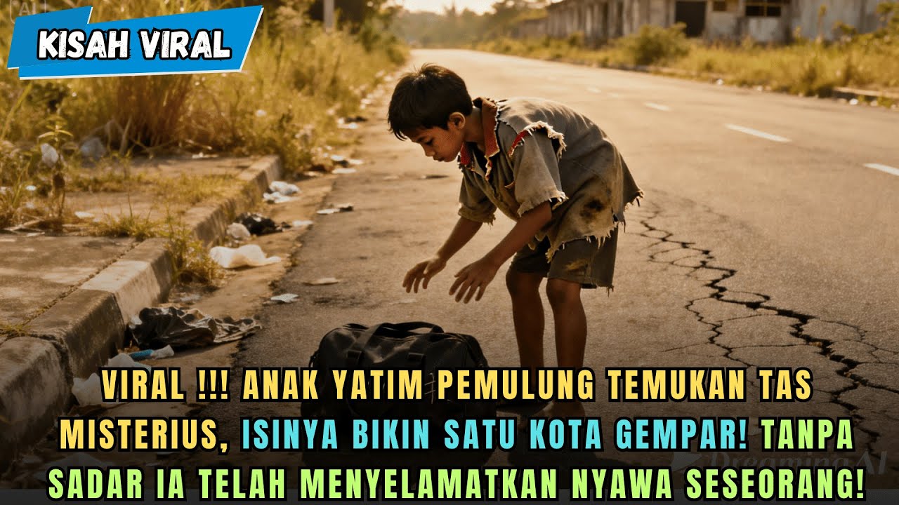VIRAL! Anak Yatim Pemulung Temukan Tas Misterius, Isinya Bikin Satu Kota Tercengang! Ternyata..
