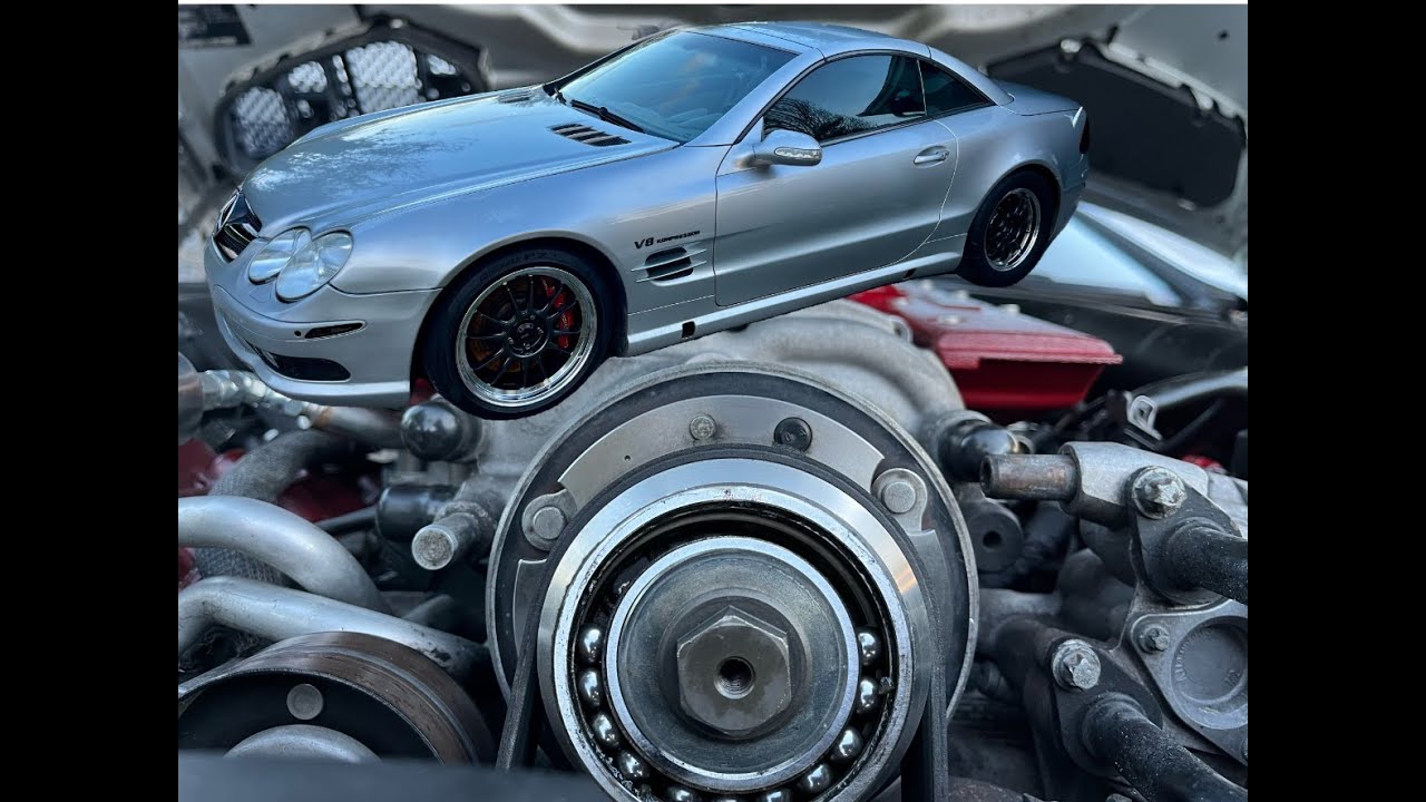 Replacing Supercharger Pulley Bearing On Mercedes SL55 AMG m113k