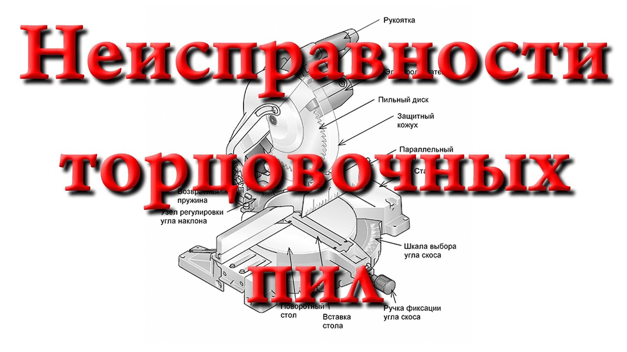 Торцовочные пилы 3/3. Виды неисправностей и способы их устранения.