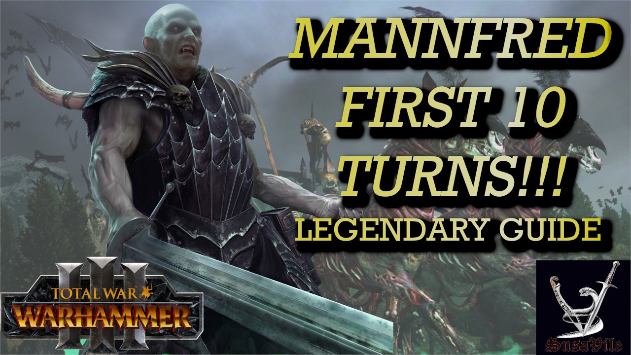 Маннфред фон Карштайн первые 10 ходов! Патч 7.2 для Vampire Counts в Total War Warhammer 3