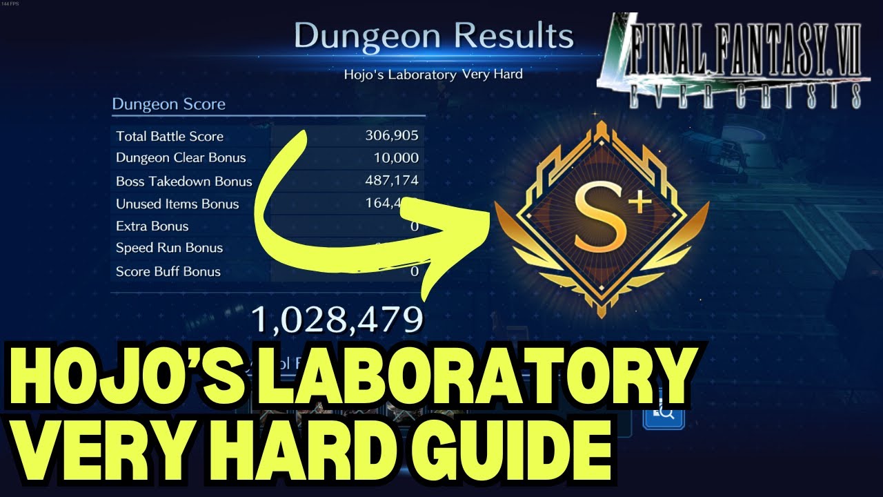 Hojo's Laboratory VERY HARD Crisis Dungeon S+ Guide - FF7 Ever Crisis