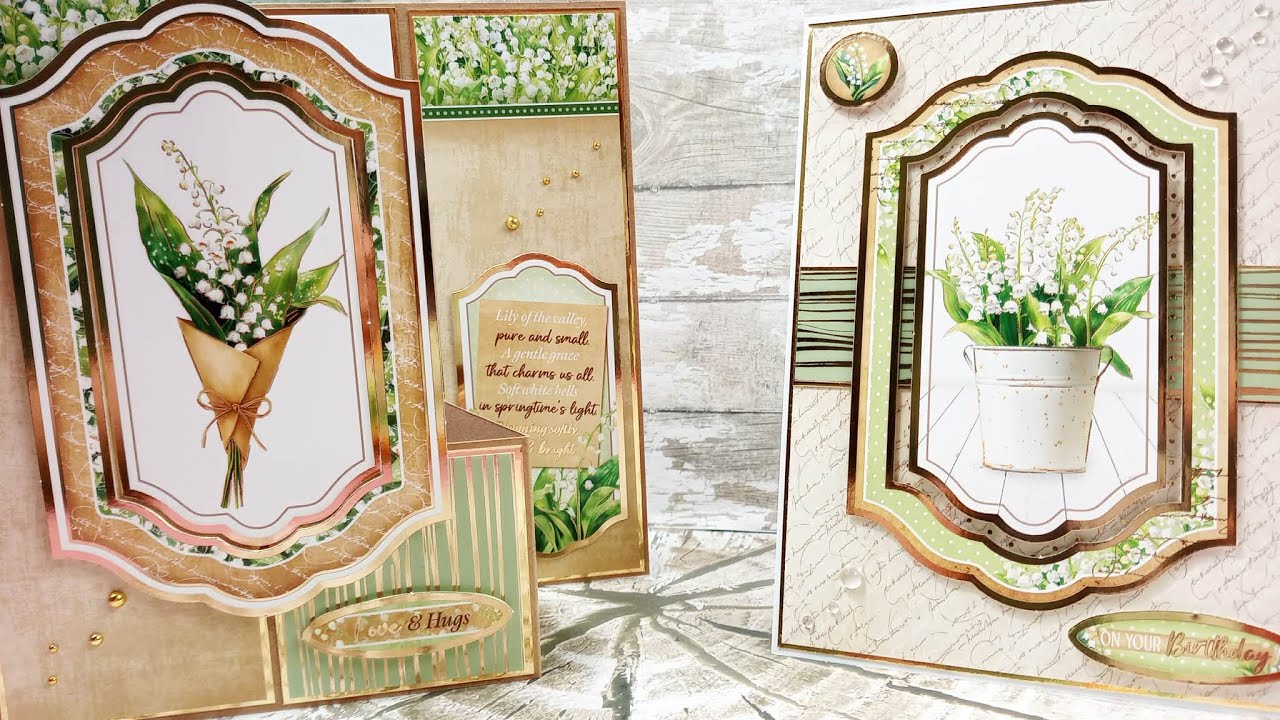 Cardmaking with Hunkydory's A Year of Flowers topper Collection - May Lily of the Valley