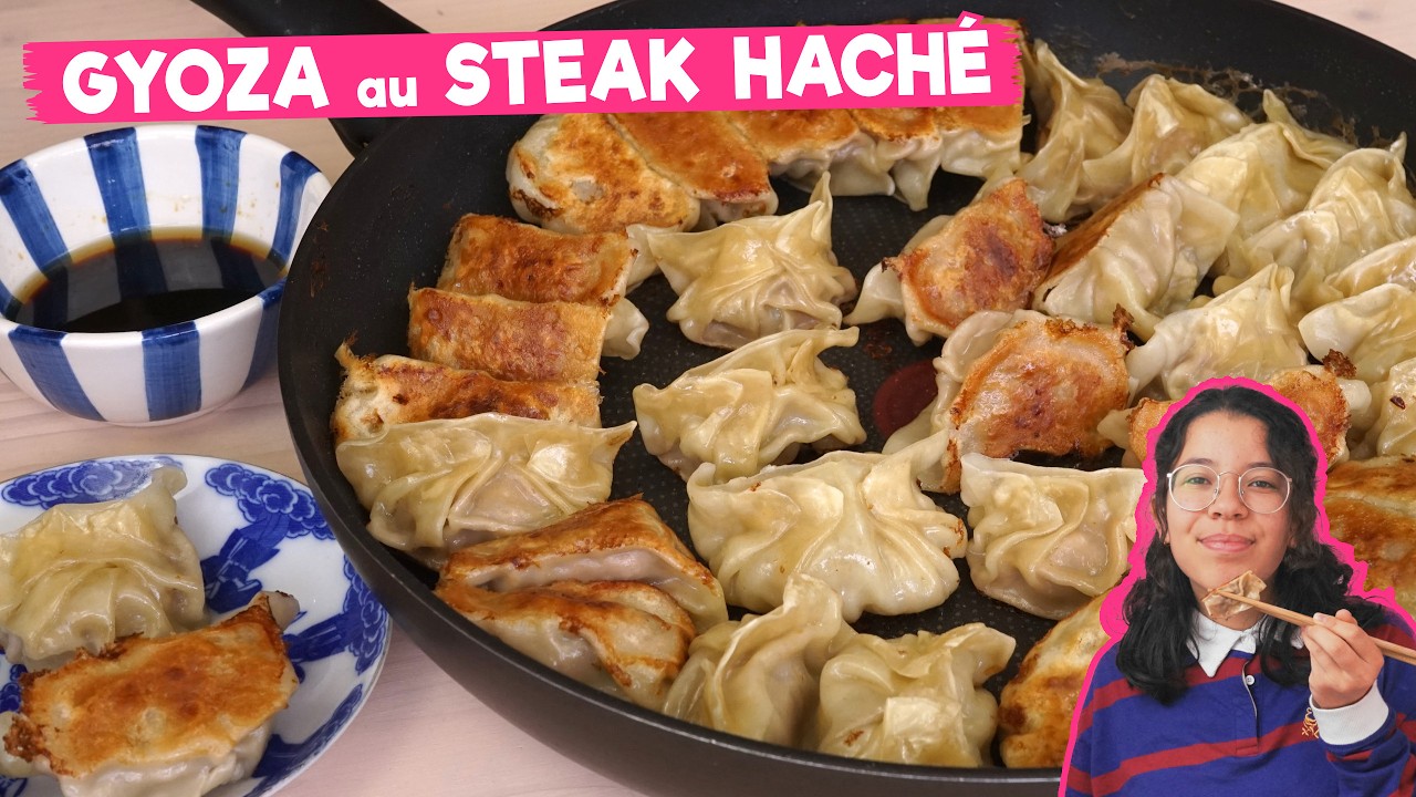 Gyoza au steak haché 🤤 Raviolis par mini-Morgane. Si vous aimez les steaks hachés avec des pâtes !
