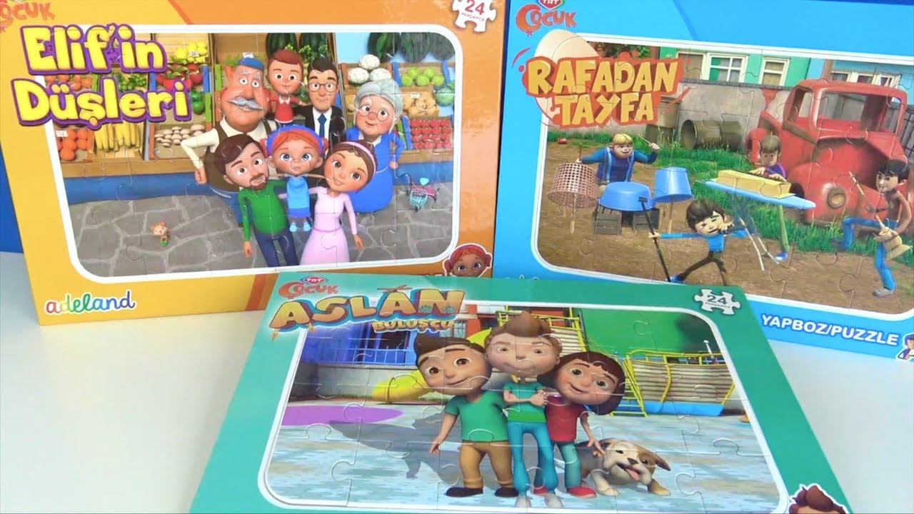 Elif’in Düşleri Puzzle Rafadan Tayfa Aslan Buluşçu 24 Parça Yapboz Çocuk Oyunları Eğitici Oyuncaklar