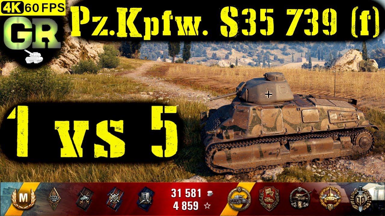 World of Tanks Pz.Kpfw. S35 739 (f) Replay - 8 Kills 1.2K DMG(Patch 1.4.0)