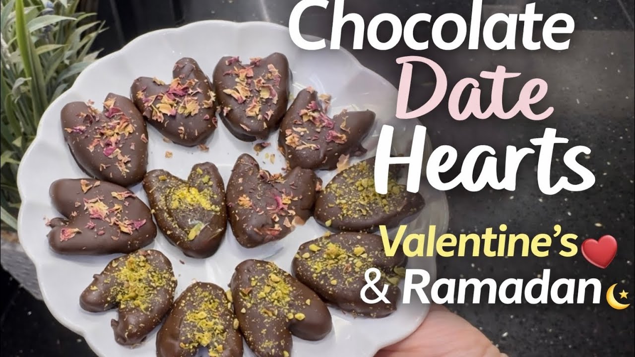 Chocolate Date Hearts | Easy Valentine’s & Ramadan Dessert Recipe