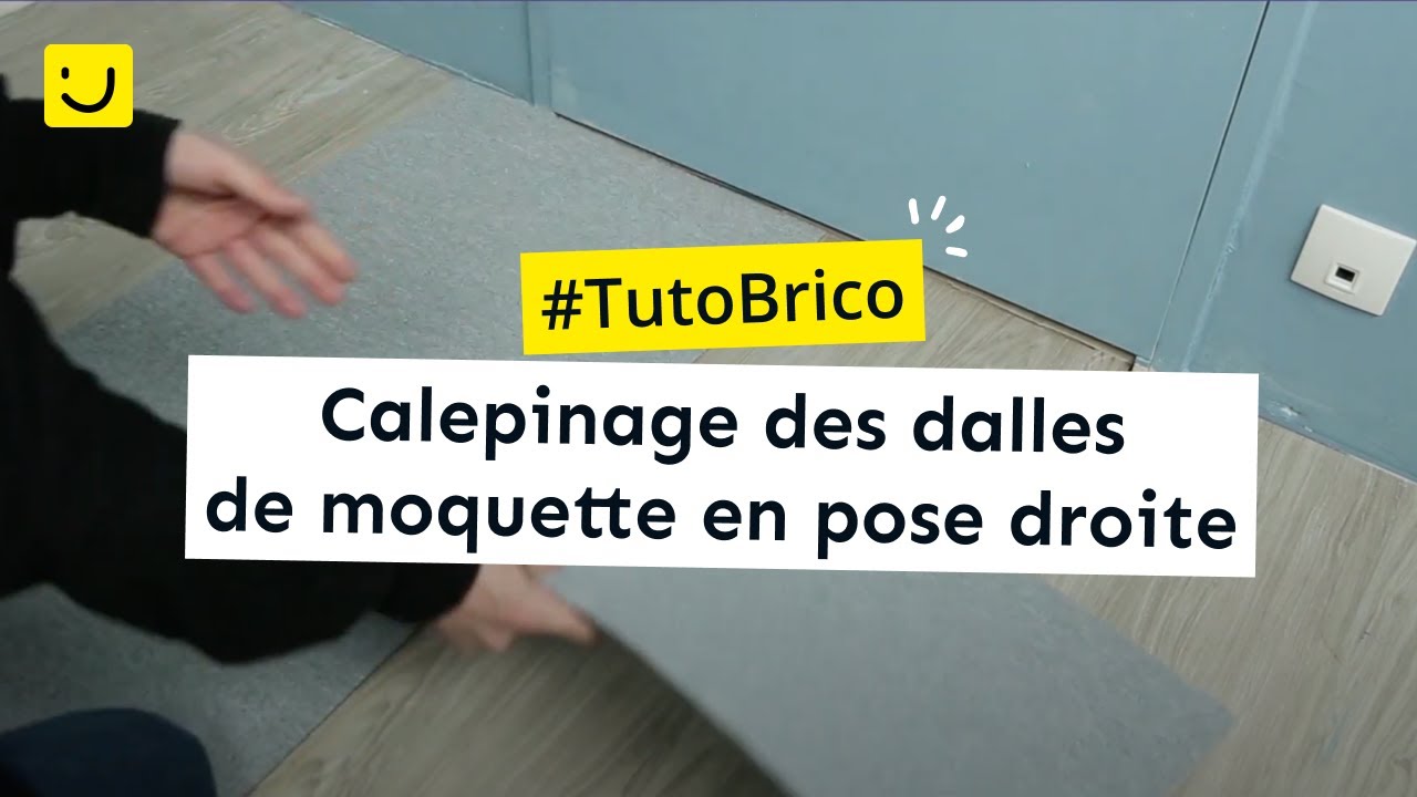 Calepinage des dalles de moquette en pose droite