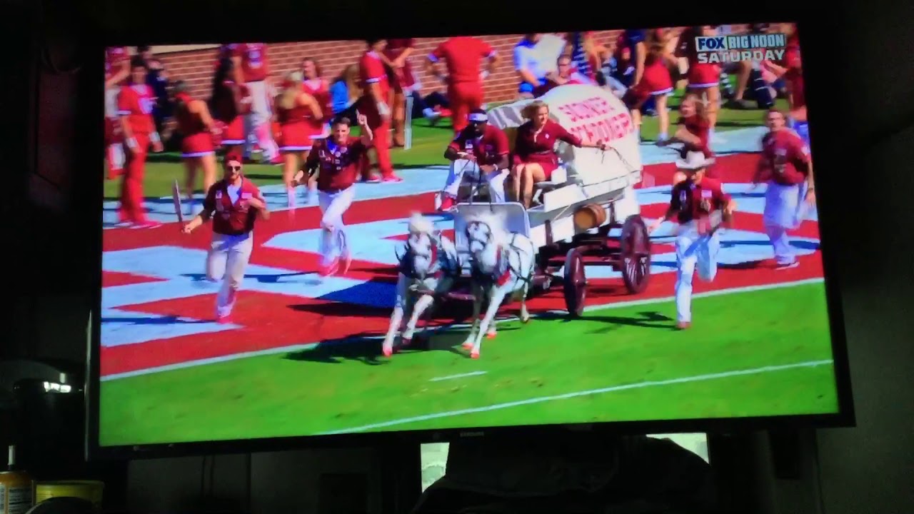 West Virginia & Oklahoma game cart rolling over