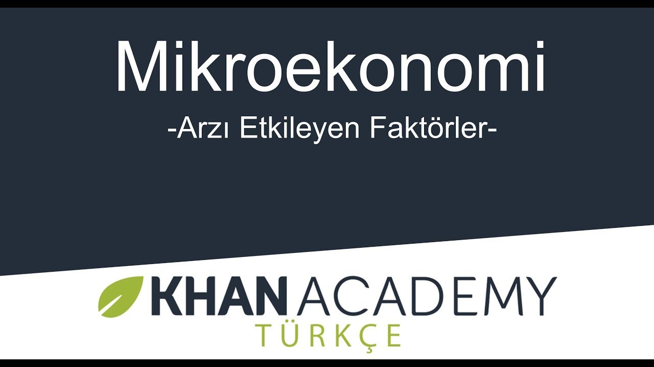 Arzı Etkileyen Faktörler (Mikroekonomi / Arz, Talep ve Piyasa Dengesi)