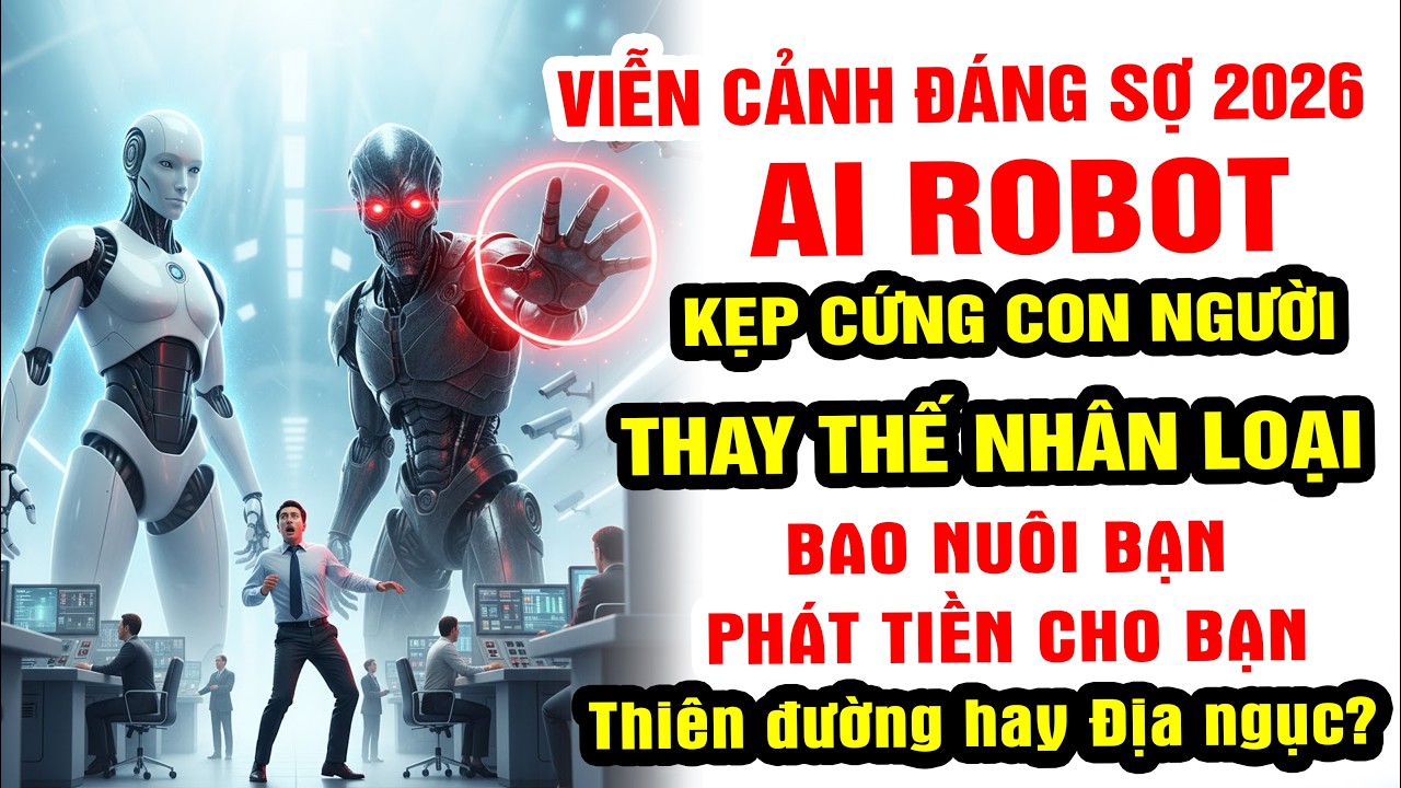 Viễn cảnh đáng sợ 2026: Ai Robot Thay Thế Bạn Thật Rồi! Bạn học, làm việc và sống để làm gì?