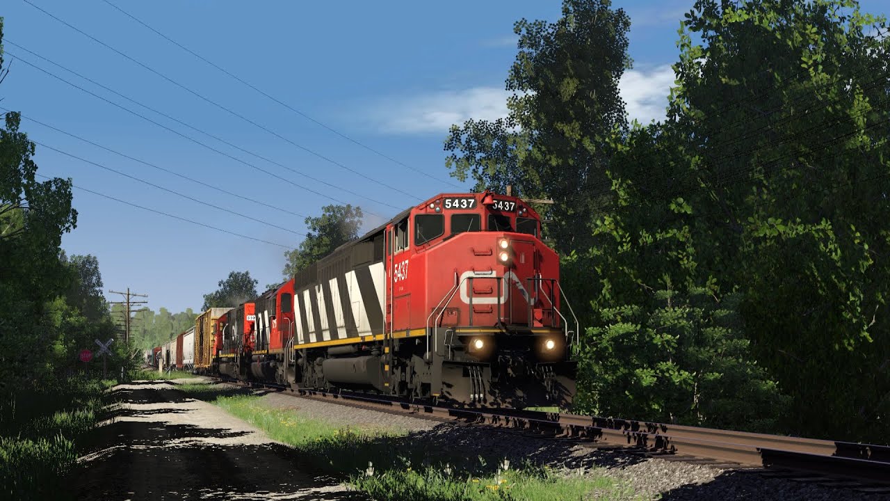 Trainz 2019 : CN 5437 leads a Manifest