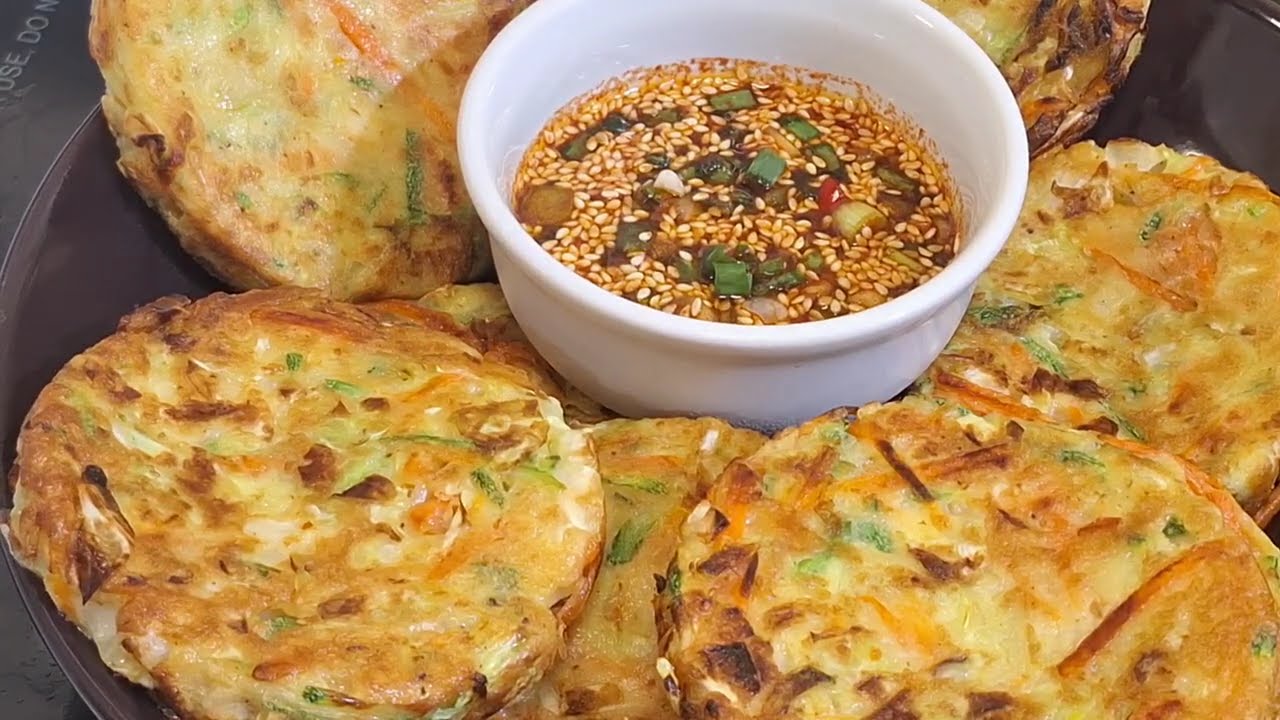 เมนูผักแสนอร่อย | น้ำจิ้มสไตล์เกาหลี | Pancake Vegetable Recipe | by ครัวสุขใจ
