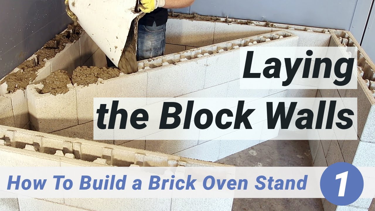 How To Build a Brick Oven Stand | 1. Laying the Block Walls