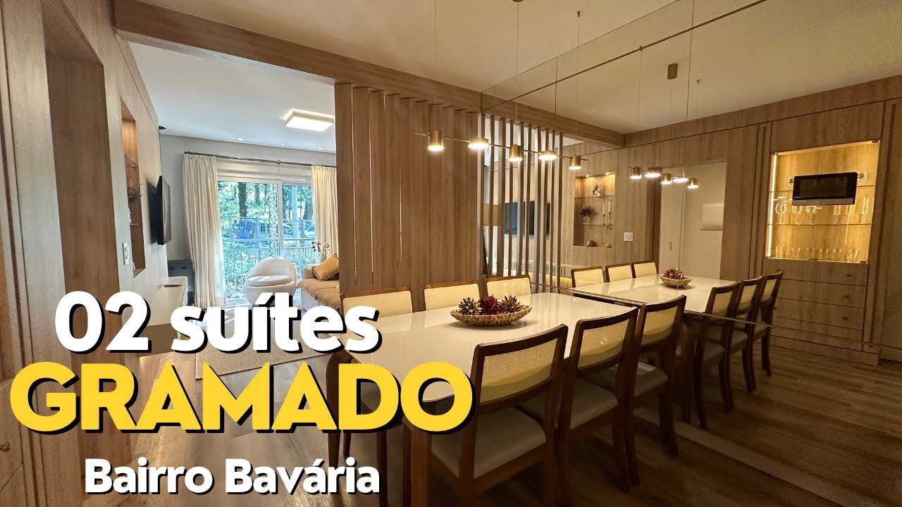 Apto com 02 suítes mobiliado e decorado em bairro Bavária, Gramado/RS