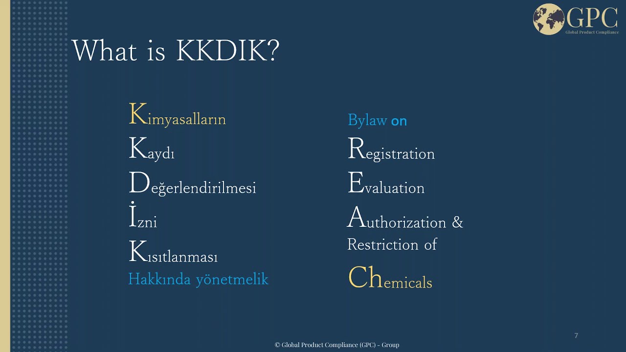 Turkey REACH (KKDIK) and Role of the Exporter November 5th, 2020 (In English)
