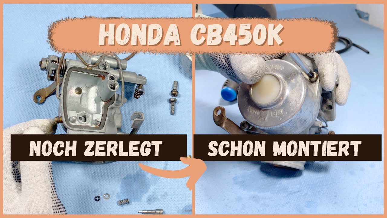 Vergaser Honda CB450K montieren, Schritt für Schritt, vom Vergaseronkel