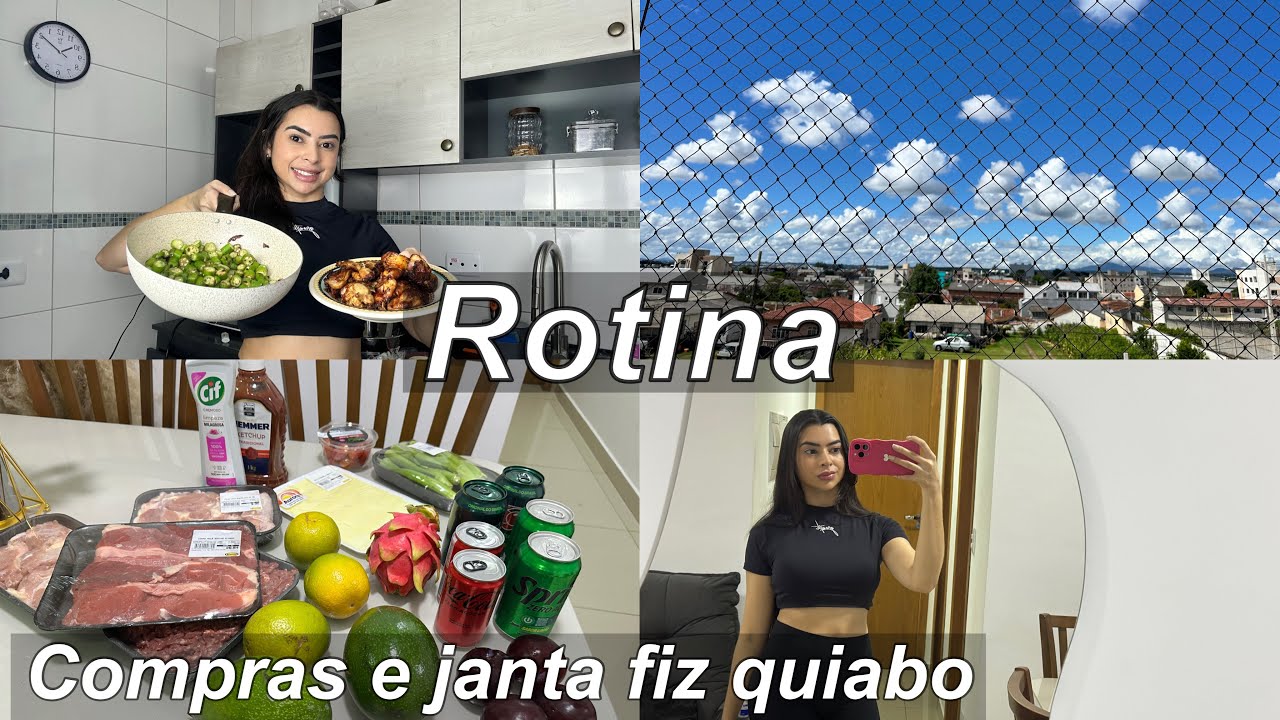 ROTINA SOLO, FIZ FRANGO com QUIABO + COMPRINHAS