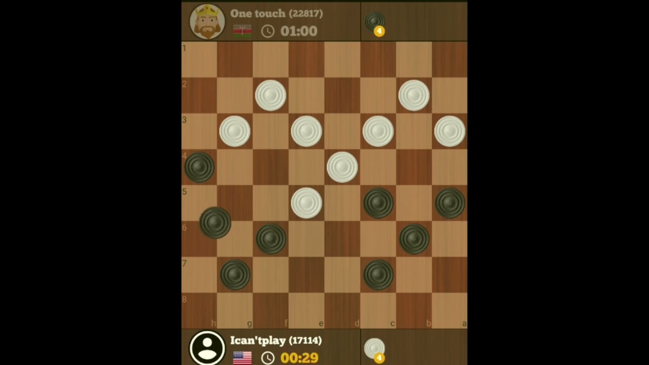 Game I won against one of the top 25 ranked players after being 2 checkers down.