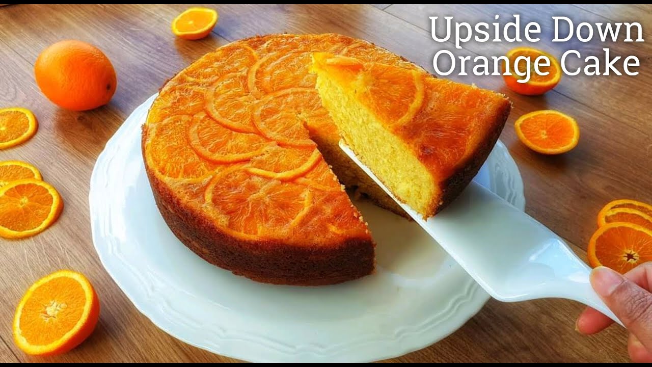 Super easy and quick upside down orange cake recipe #orangecake