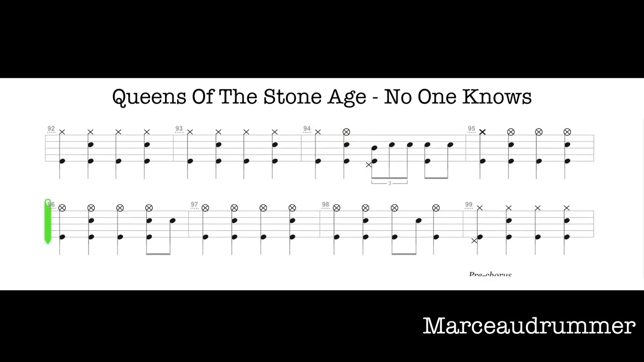 QOSTA - No One Knows (Drum Tab) @julesprod6963#drumtab #tabs #qosta #queensofthestoneage @QOTSA
