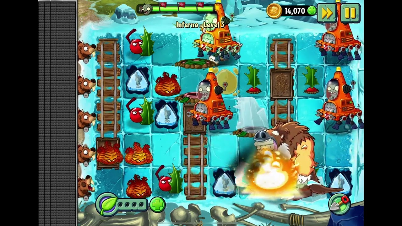 Inferno Level 3 Plants vs Zombies 2