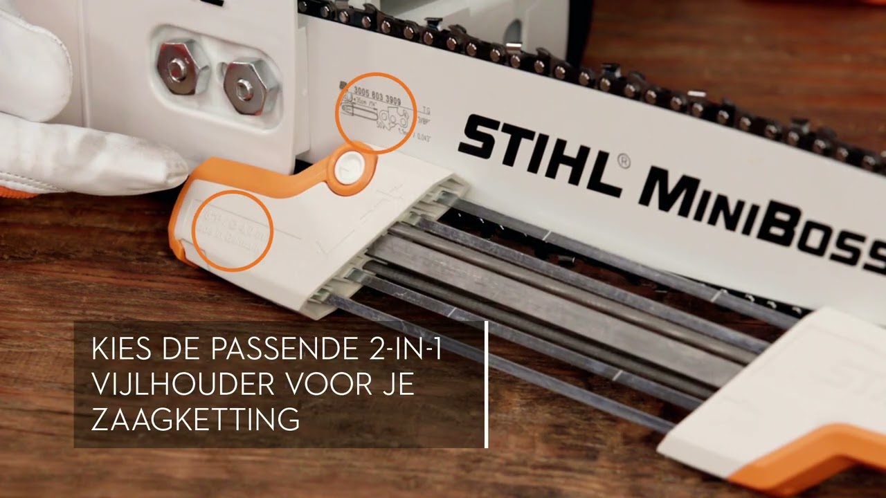 Ketting vijlen met de STIHL vijlhouder 2-in-1 ✅ | Tips van keizers.nu