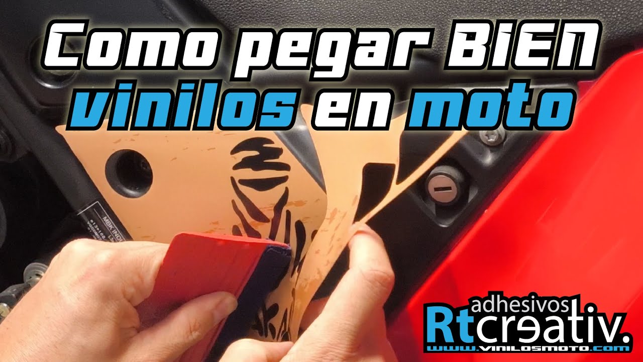 Tutorial como instalar BIEN unos Vinilos Adhesivos para moto (en seco)