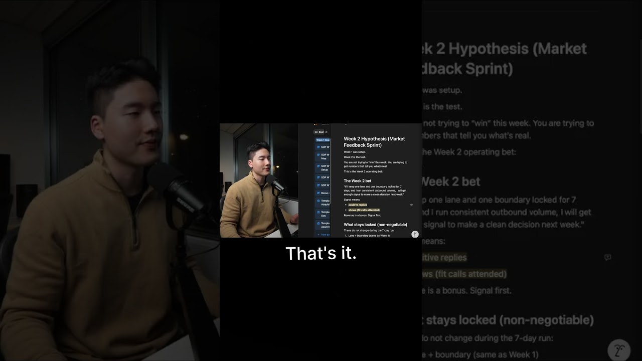 Week 2 Hypothesis &mdash; what you must lock