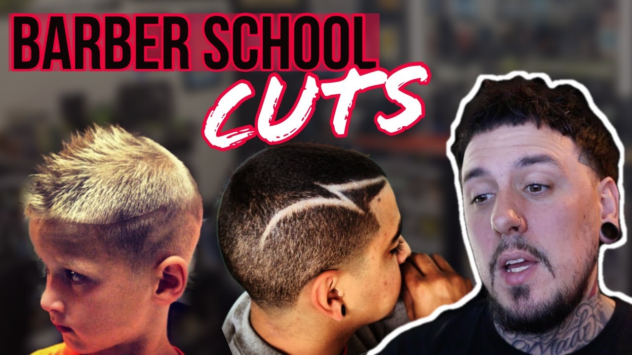 REACTING TO BARBER SCHOOL HAIRCUTS | OMG these are so bad! | BARBER REACTION