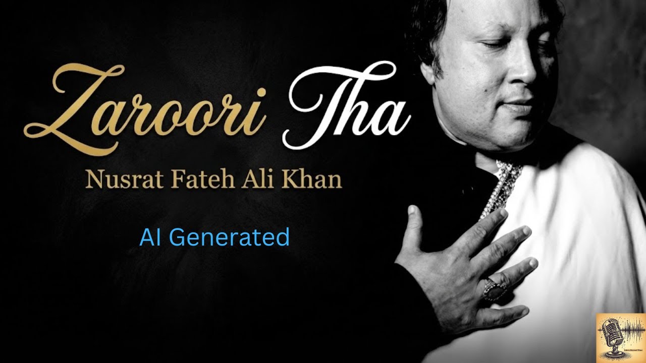 Zaroori Tha | Nusrat Fateh Ali Khan | Vocals Only | AI Generated Cover