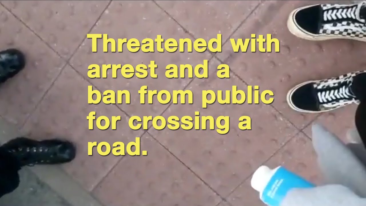Polite teenager accosted by police just for crossing a road