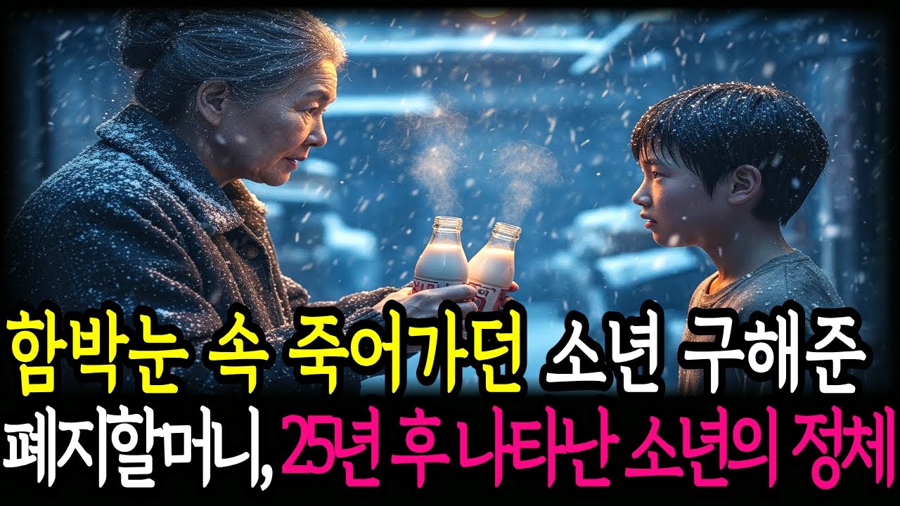 전재산 털어 함박눈 속 죽어가던 소년 구해준 폐지할머니에게 25년후 나타나는데…