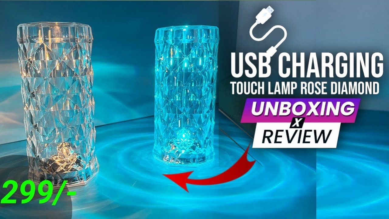 Rose Diamond Table Lamp Remote Control Touch Lamp|Crystal Diamond lamp review|Decoration lamp review