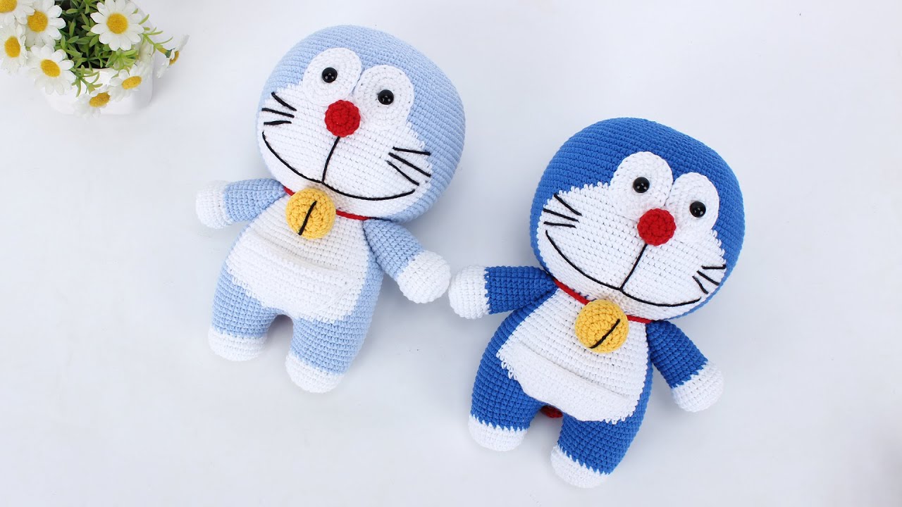 娟娟编织,可爱的机器猫哆啦A梦第七集Step by step,easy for beginners DIY Tutorial  crochet Doraemon part.7