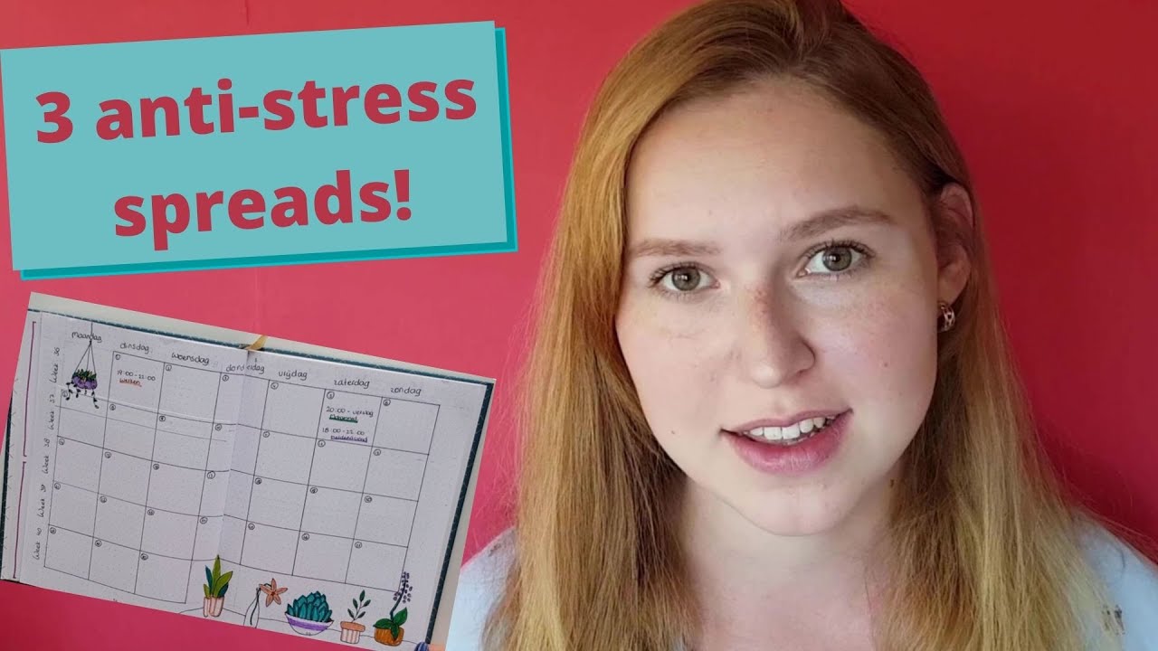 3 anti-stress Bullet Journal Spreads