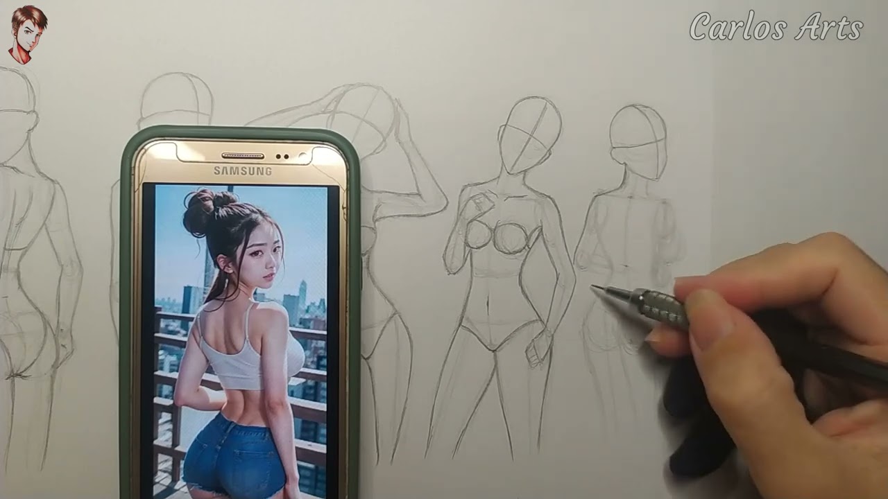 Como Desenhar Corpo Feminino a Partir de Um Modelo Real #10
