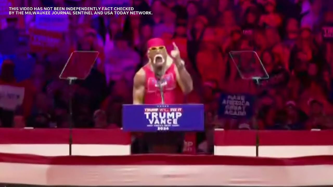 Hulk Hogan speech at Donald Trump rally at Madison Square Garden nearly week before Election Day