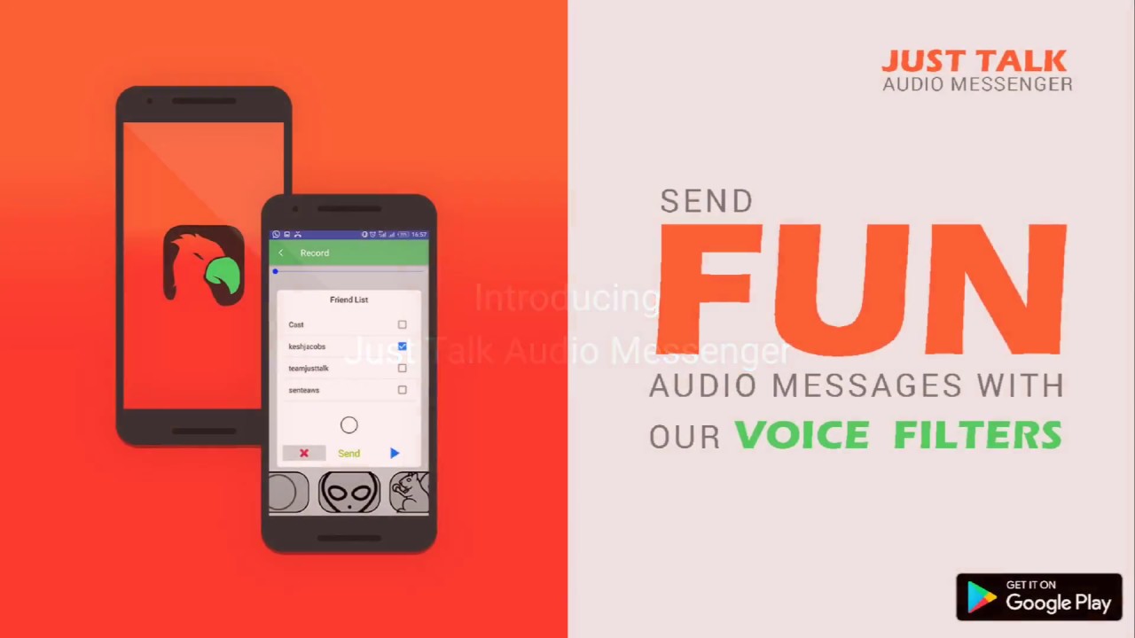 Just talk - Audio Messaging app