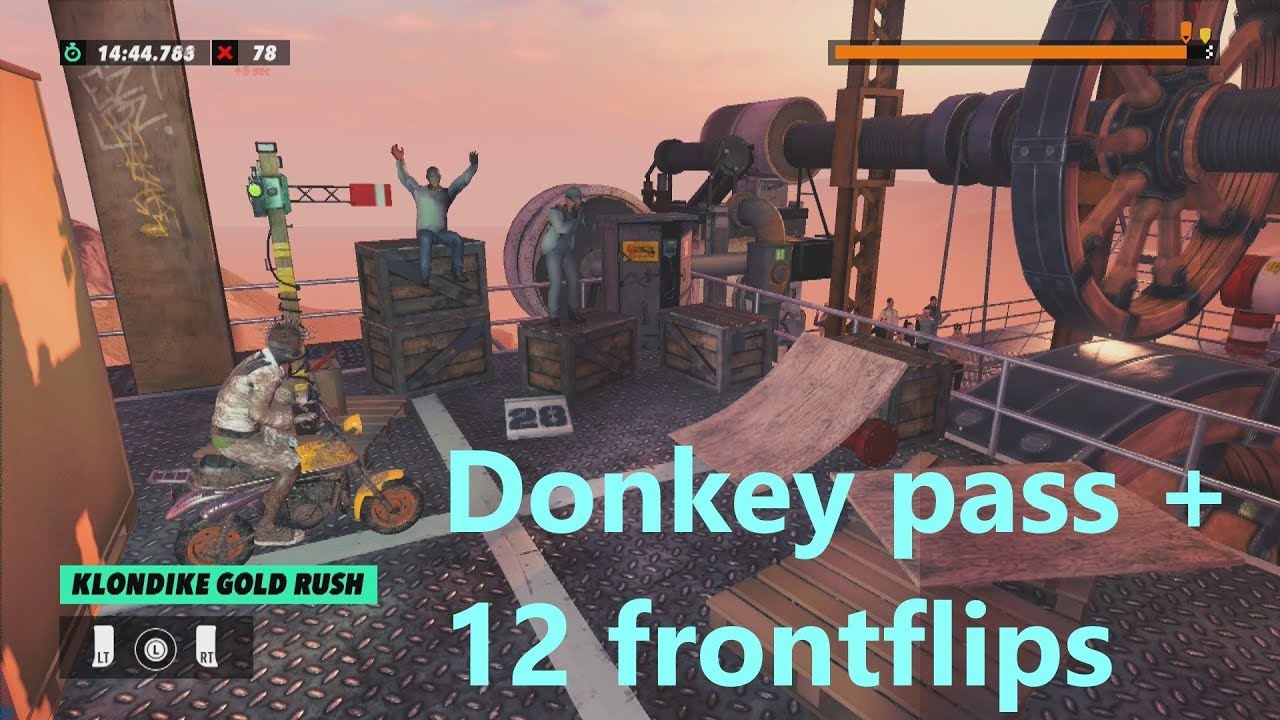 Trials Rising - Klondike Gold Rush [Extreme] Passed on donkey + 12 frontflips