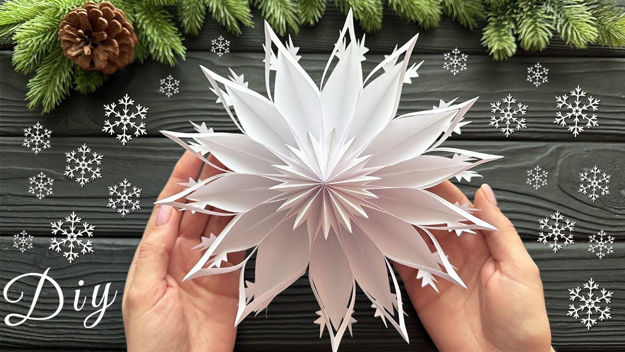 4 IDEAS ❄️ Christmas Crafts Paper Snowflakes DIY Christmas Decorations