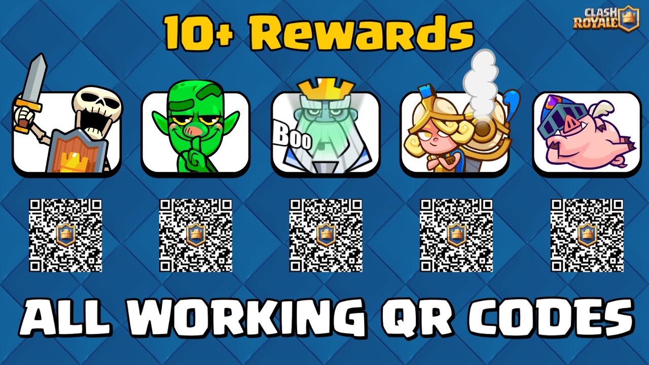 ALL WORKING QR CODES OF FREE EMOTES & REWARDS IN CLASH ROYALE 2026