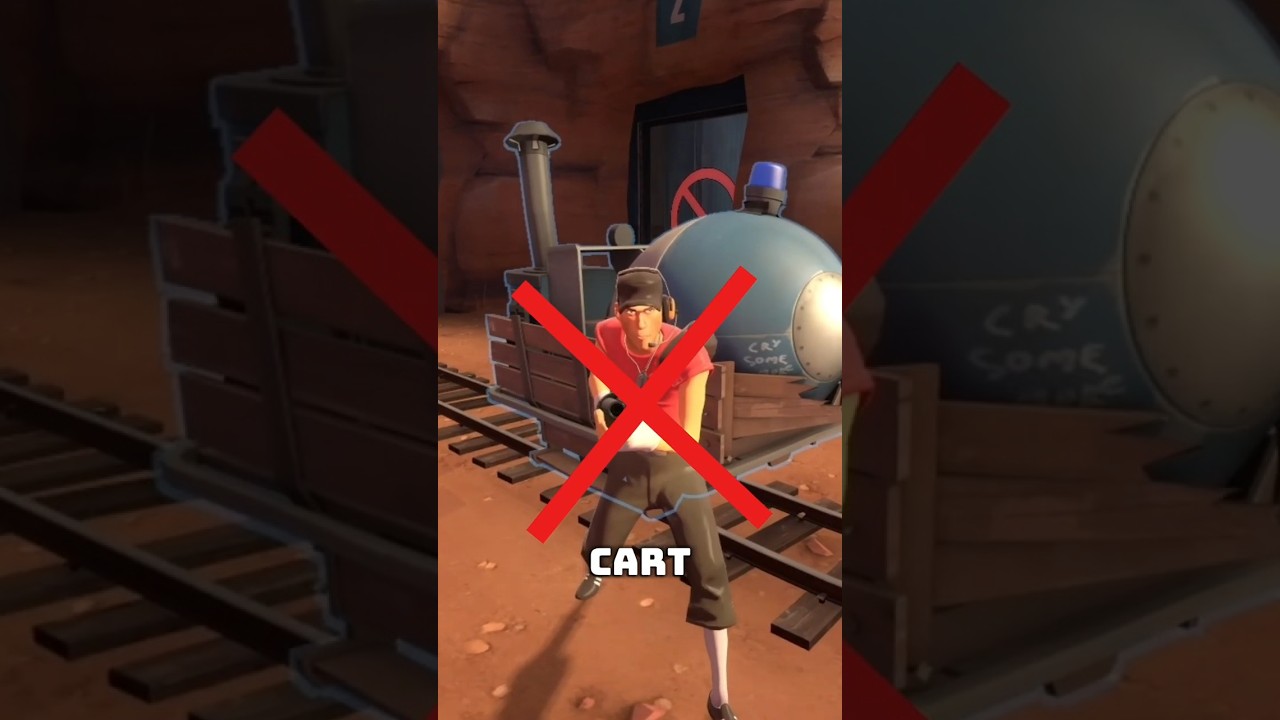 Почему Разведчик толкает вагонетку так быстро (TF2)