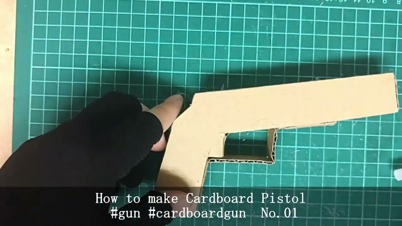 How to make Cardboard Pistol #gun #cardboardgun　No.01 　ダンボール銃