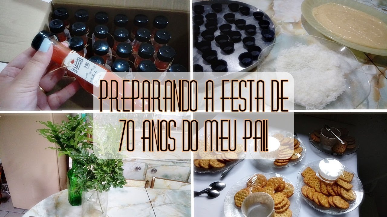 Preparativos Festa 70 anos Masculino Rústico