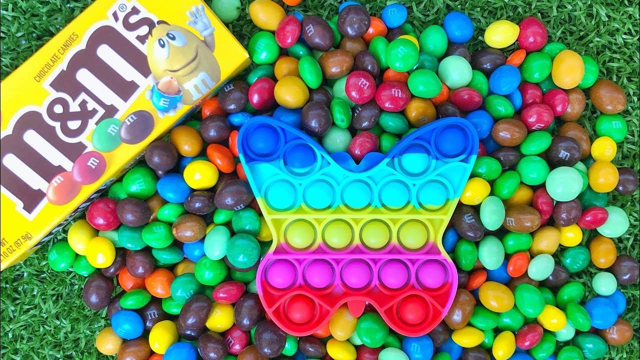 Oddly Satisfying Video - M&M’s Candies Mixing with Pop It | M&M’s Collection Candy Unboxing